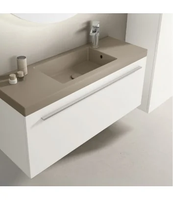 dettaglio lavabo sabbia opaco slim plus 1451 di Hafro Geromin