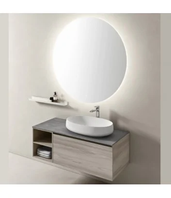 panoramica mobile bagno sospeso 120x50 linea Goccia di Hafro Geromin