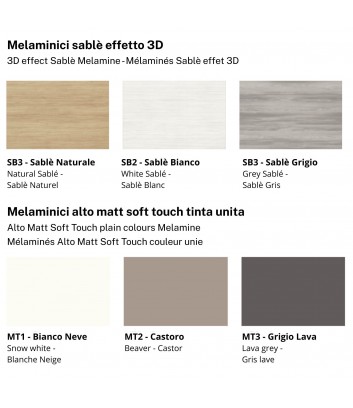 basic finishes for bathroom vanity unit from the VeraPlus collection by Hafro Geromin