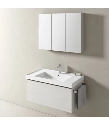 Meuble de salle de bain monobloc suspendu 92x51 Vera Plus 1478 de Hafro Geromin