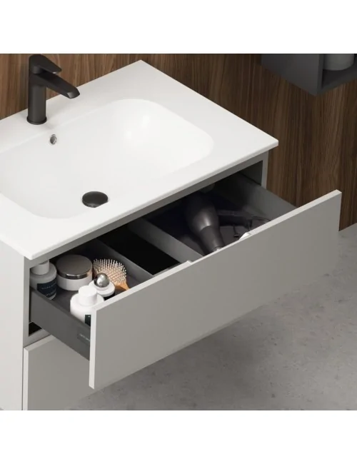 monobloc 80 cm suspendu blanc de Hafro Geromin