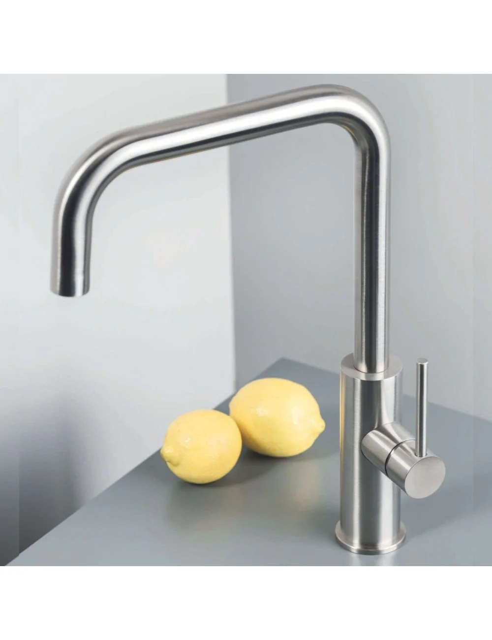miscelatore con canna a ponte per cucina in acciaio inox serie Dylan di Super Inox