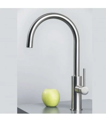 miscelatore per cucina in acciaio inox 316L serie Dylan con canna tonda