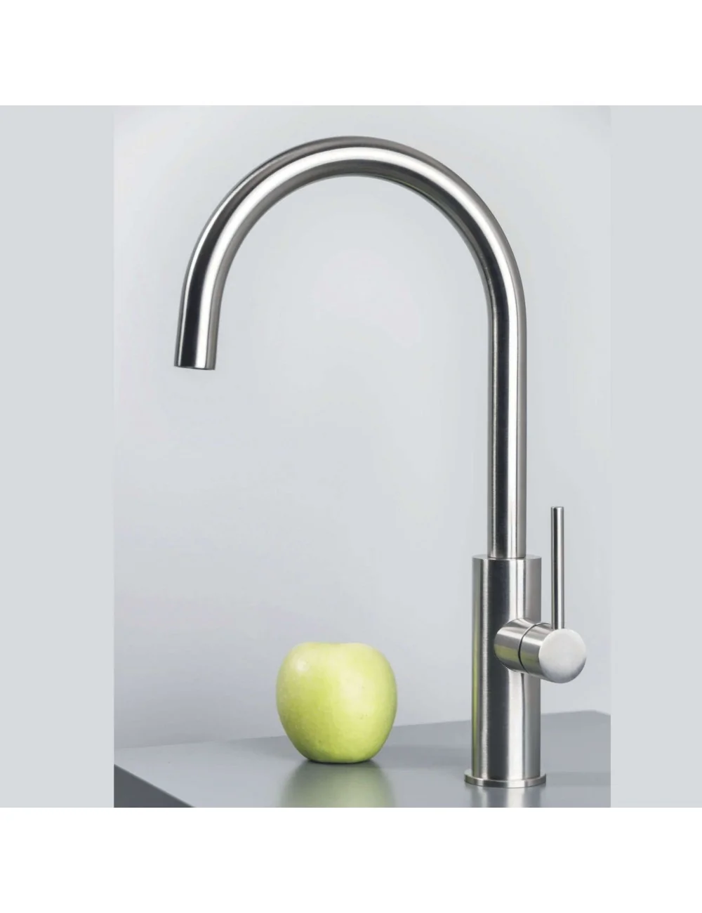 miscelatore per cucina in acciaio inox 316L serie Dylan con canna tonda