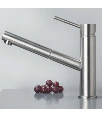 miscelatore per cucina serie Dmb con doccetta estraibile in acciaio inox