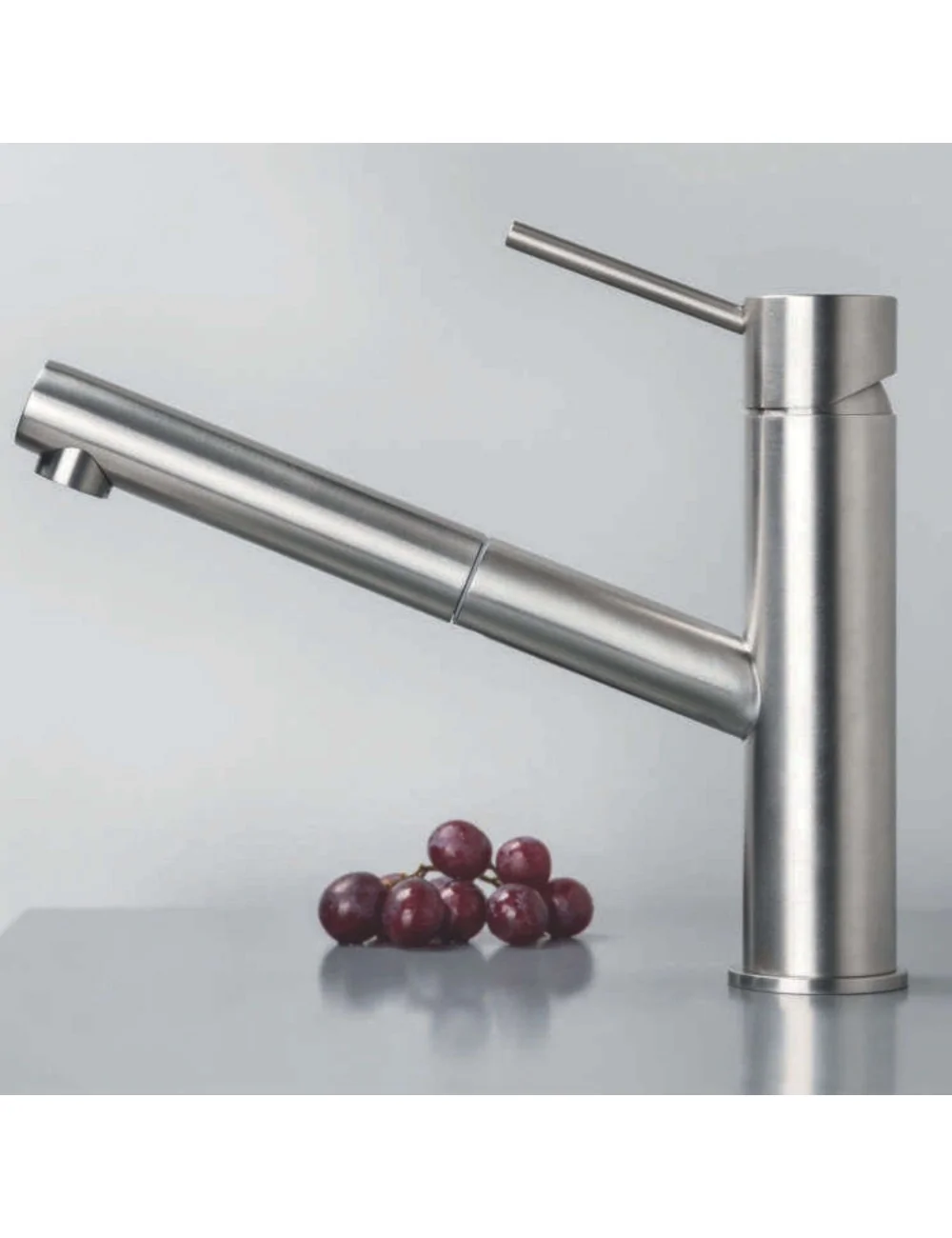 miscelatore per cucina serie Dmb con doccetta estraibile in acciaio inox