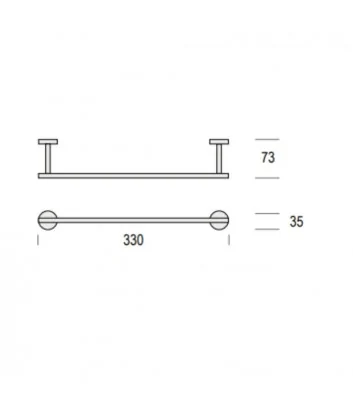 azalea line towel rail dimensions