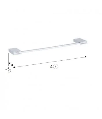 fiche technique porte-serviettes de 40 cm ligne flat de Remer rubinetterie
