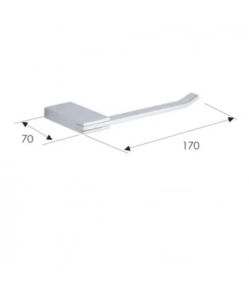 fiche technique porte-rouleau ligne flat de Remer rubinetterie