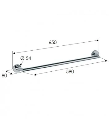scheda tecnica portasalviette in ottone cromato 60 cm linea guest remer rubinetterie