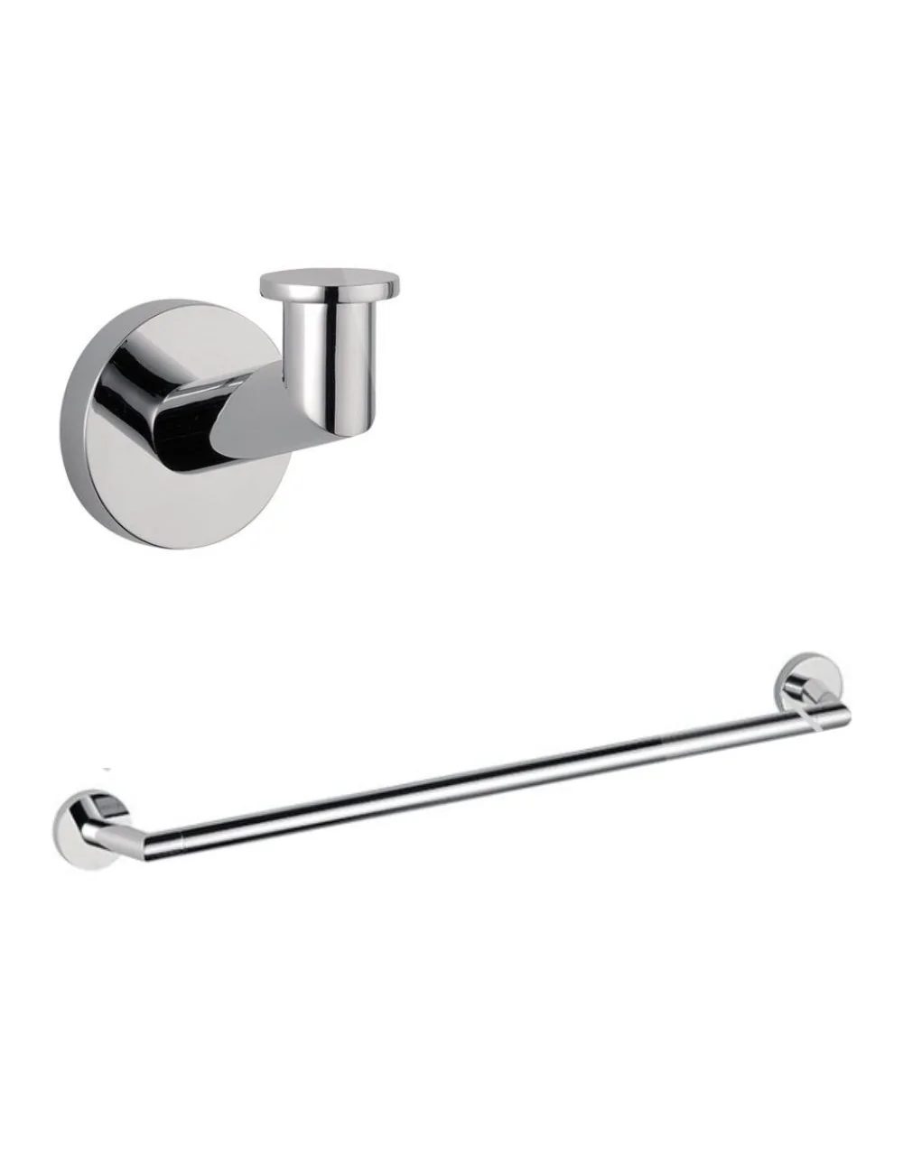 chrome brass bathroom accessory set guest line by remer rubinetterie