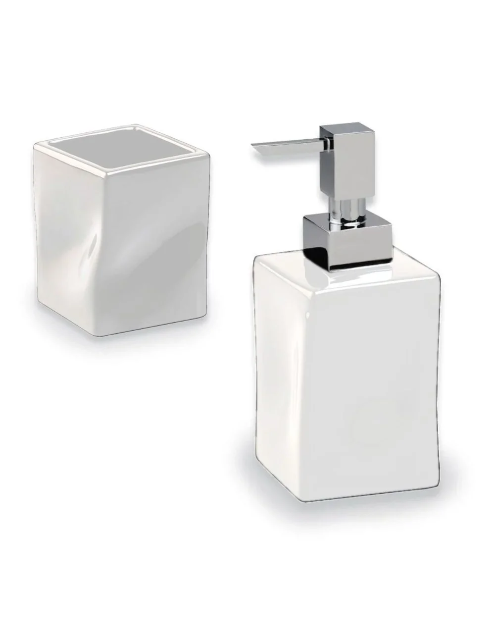 accessori bagno in ceramica bianca linea faul stilhaus