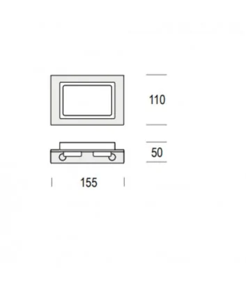 dimensions Camelia line 155 mm chrome soap dish with ceramic saucer by de rosso