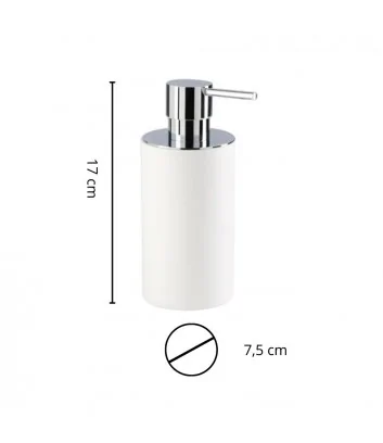 dimension of tondo line white chrome neolite liquid soap dispenser