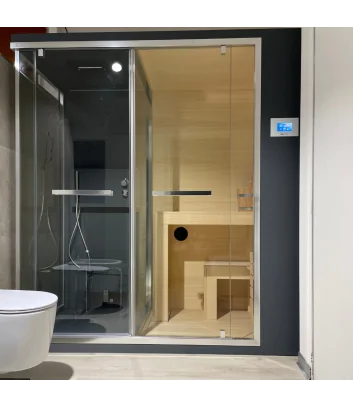 Ethos C sauna with shower and hammam ready for delivery