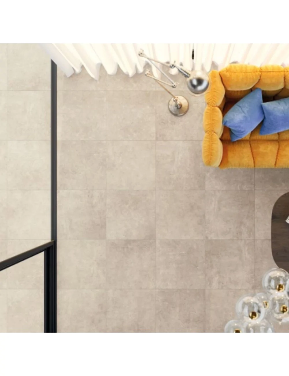 pavimento esterno effetto cemento color sand linea grey soul