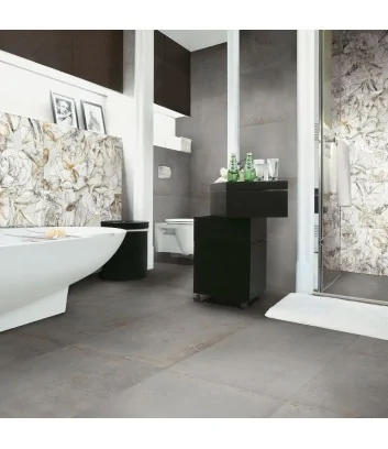 shower interior and wall with Universal Mirabell tiles
