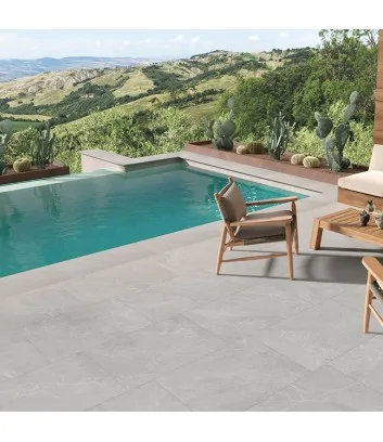 pavimento esterno con piastrella effetto pietra linea cortina stone - tuscania