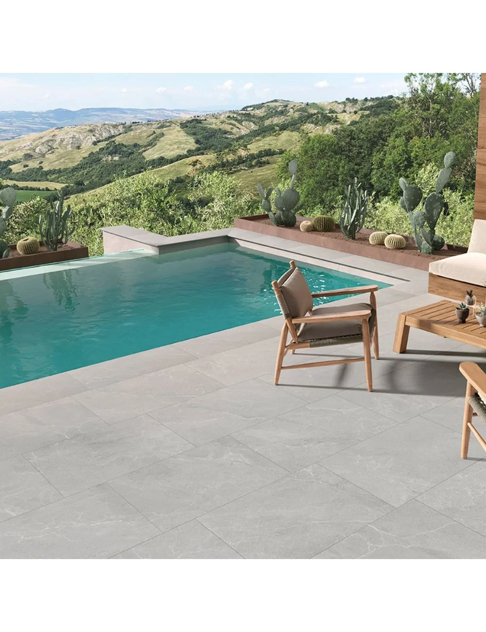 pavimento esterno con piastrella effetto pietra linea cortina stone - tuscania