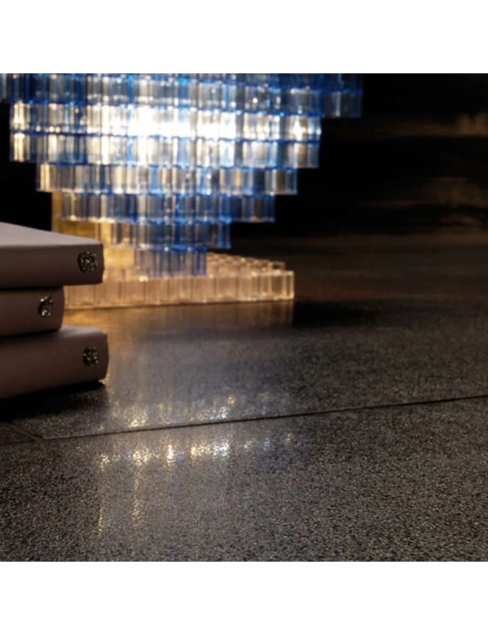 Kaleido nero lappato rettificato gres effetto pietra