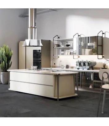 Sol de cuisine avec carrelage Ocean Black Abyss