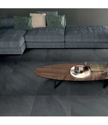 soggiorno con piastrella ocean black abyss