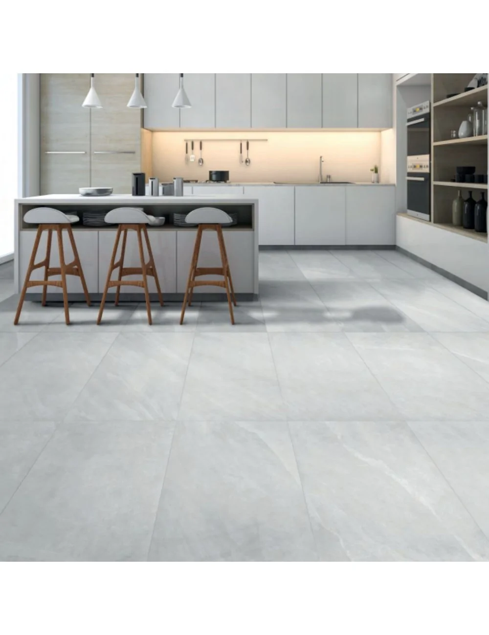 pavimento cucina con piastrella ocean black pearl