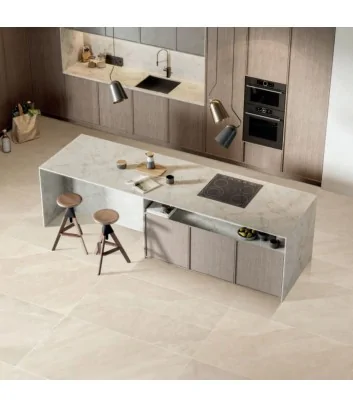 pavimento cucina con piastrella ocean black sand