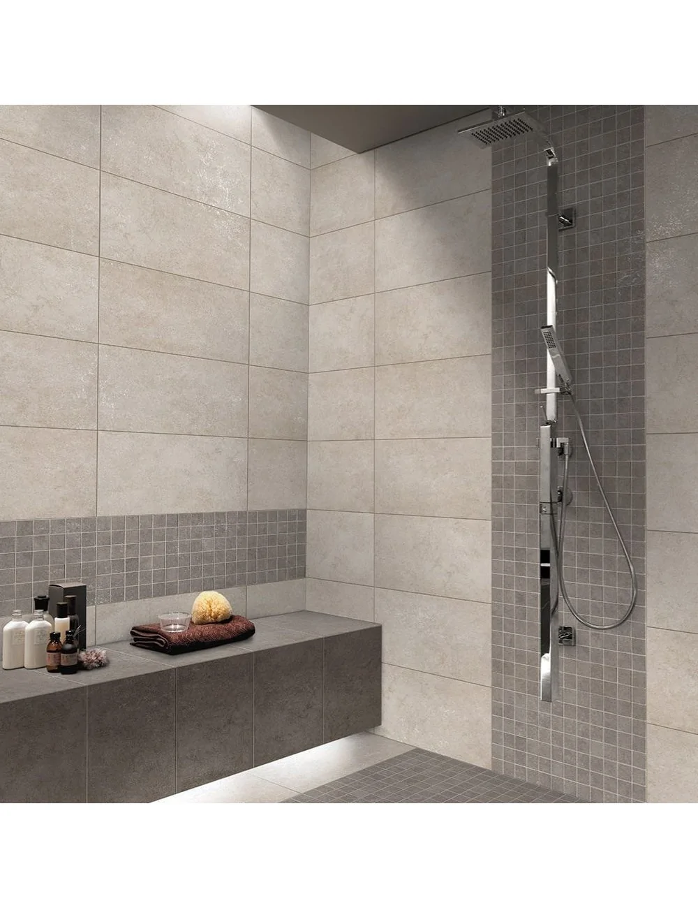 neutra lead gray natural in bathroom wall