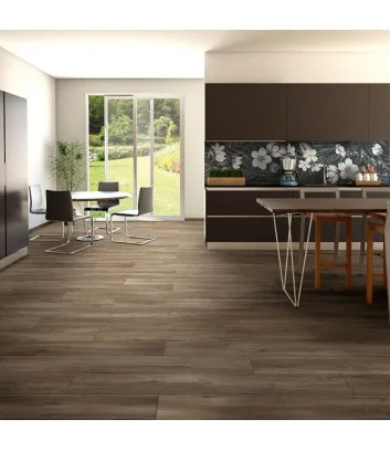 pavimento della cucina con piastrella effetto legno north wind melange