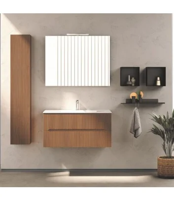 Easy cannettato 03 bathroom cabinet by Belbagno Italia