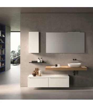 Meuble de salle de bains suspendu Easy Afrodite 01 H 33 de Belbagno Italia