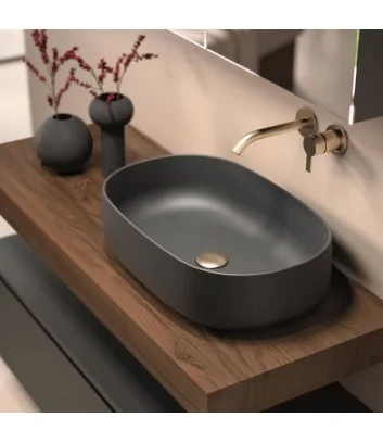 Détail du meuble-lavabo suspendu Easy Afrodite 02 H 33 de Belbagno Italia