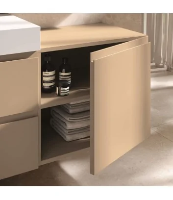 détail de meuble de salle de bains suspendu gea 27 de Belbagno Italia