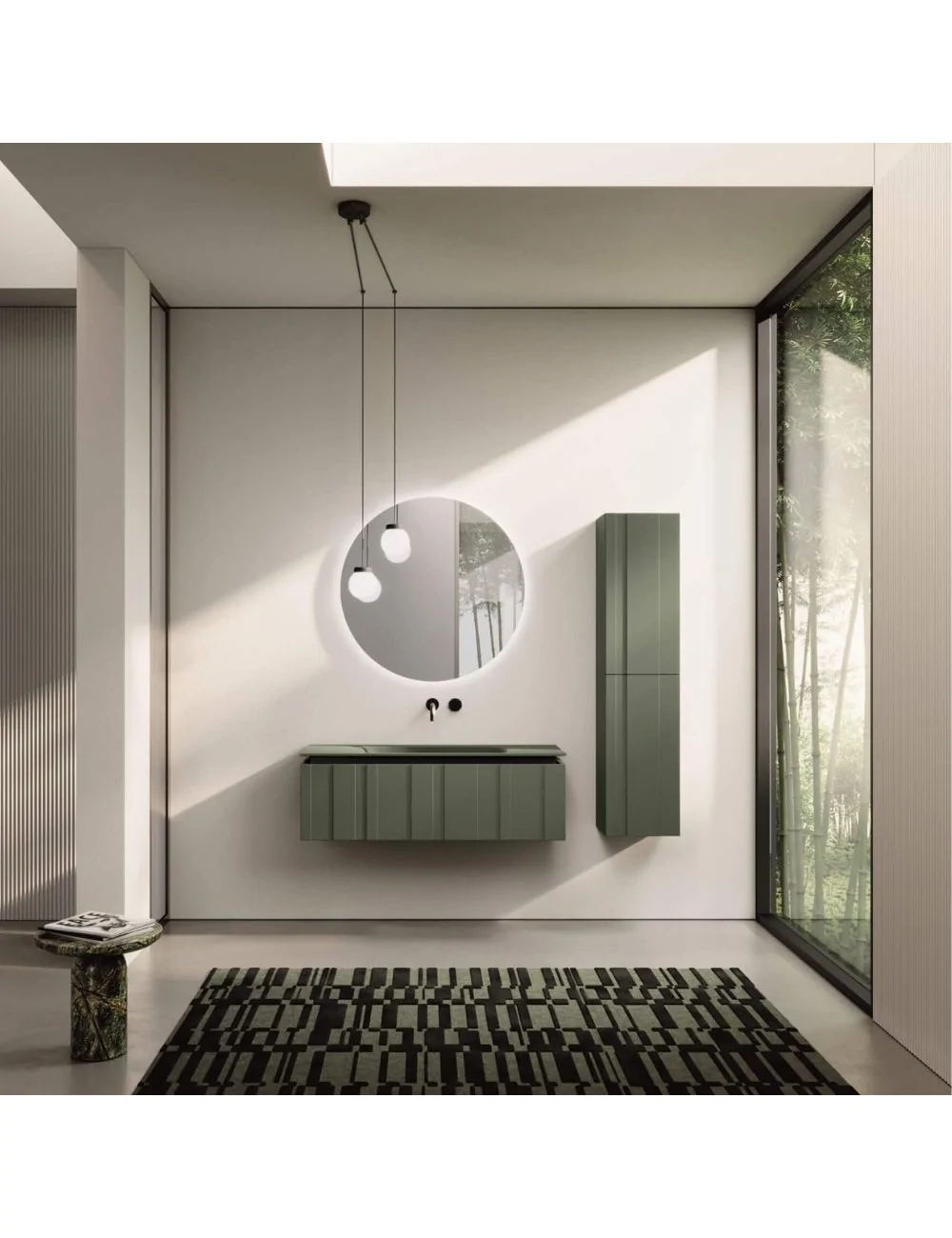 overview Teti 01 wall-mounted bathroom cabinet by Belbagno Italia