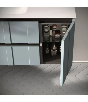 detail of washbasin of Teti 04 wall-mounted bathroom cabinet