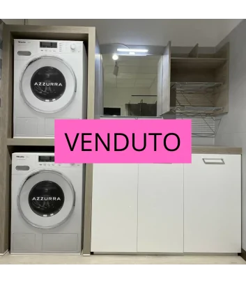 mobile per lavanderia con colonna bucato Azzurra bagni con scritta venduto