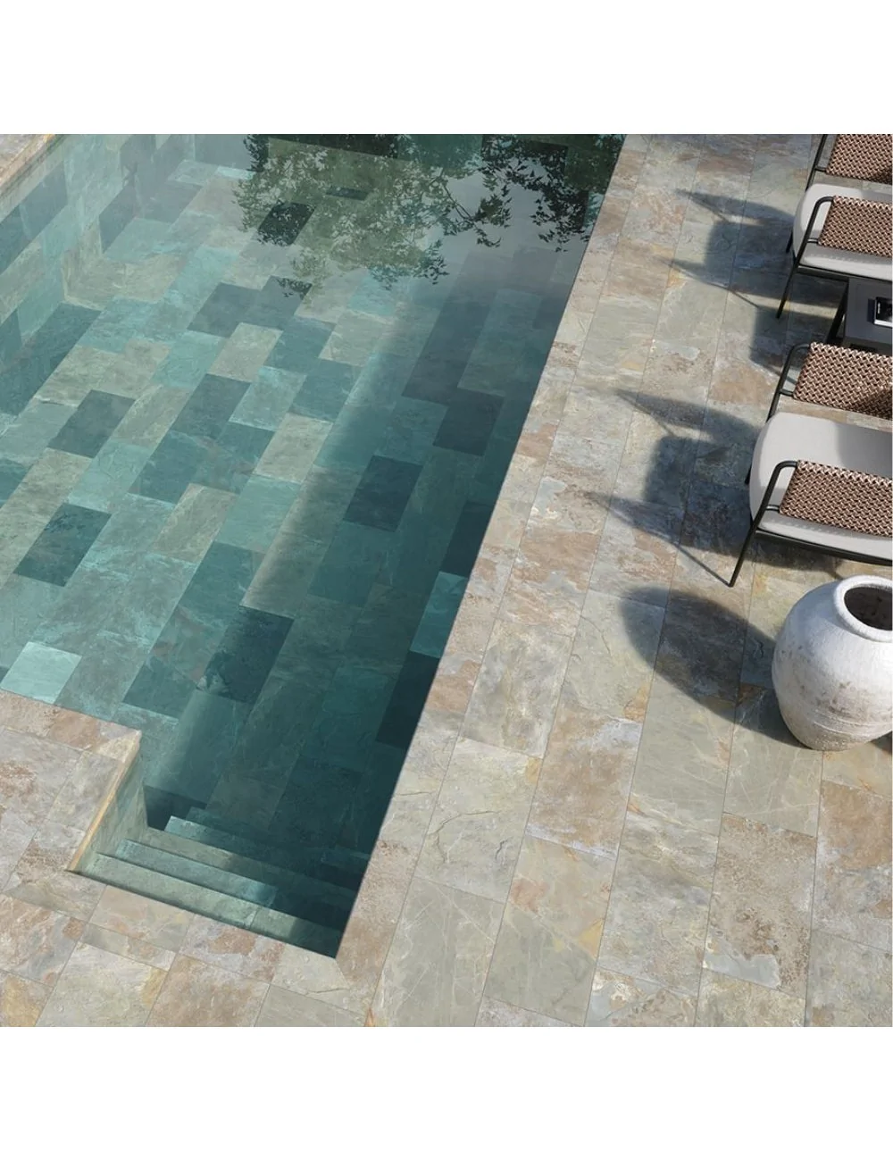outdoor paving with Canyon tiles phoenix line
