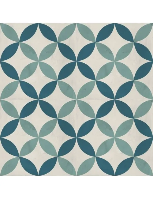 développement graphique du carrelage cementine Astro Oceano Cielo 20x20 de Marca Corona