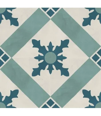 graphic design for the Marca Corona Cardinale Oceano Cielo 20x20 cement tile