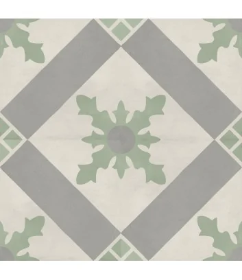 développement graphique du carrelage cementine Cardinale sabbia menta 20x20 de Marca Corona