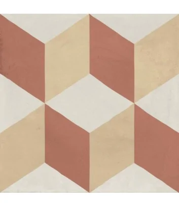 Marca Corona cubo Tramonto Crema 20x20 cement tile