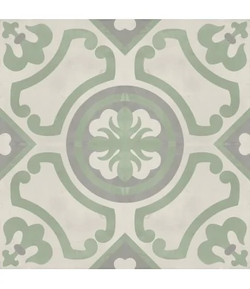 graphic design for the Marca Corona giglio sabbia menta 20x20 cement tile