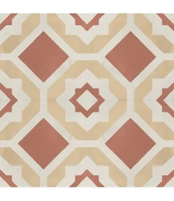 graphic design for the Marca Corona geometria tramonto crema 20x20 cement tile
