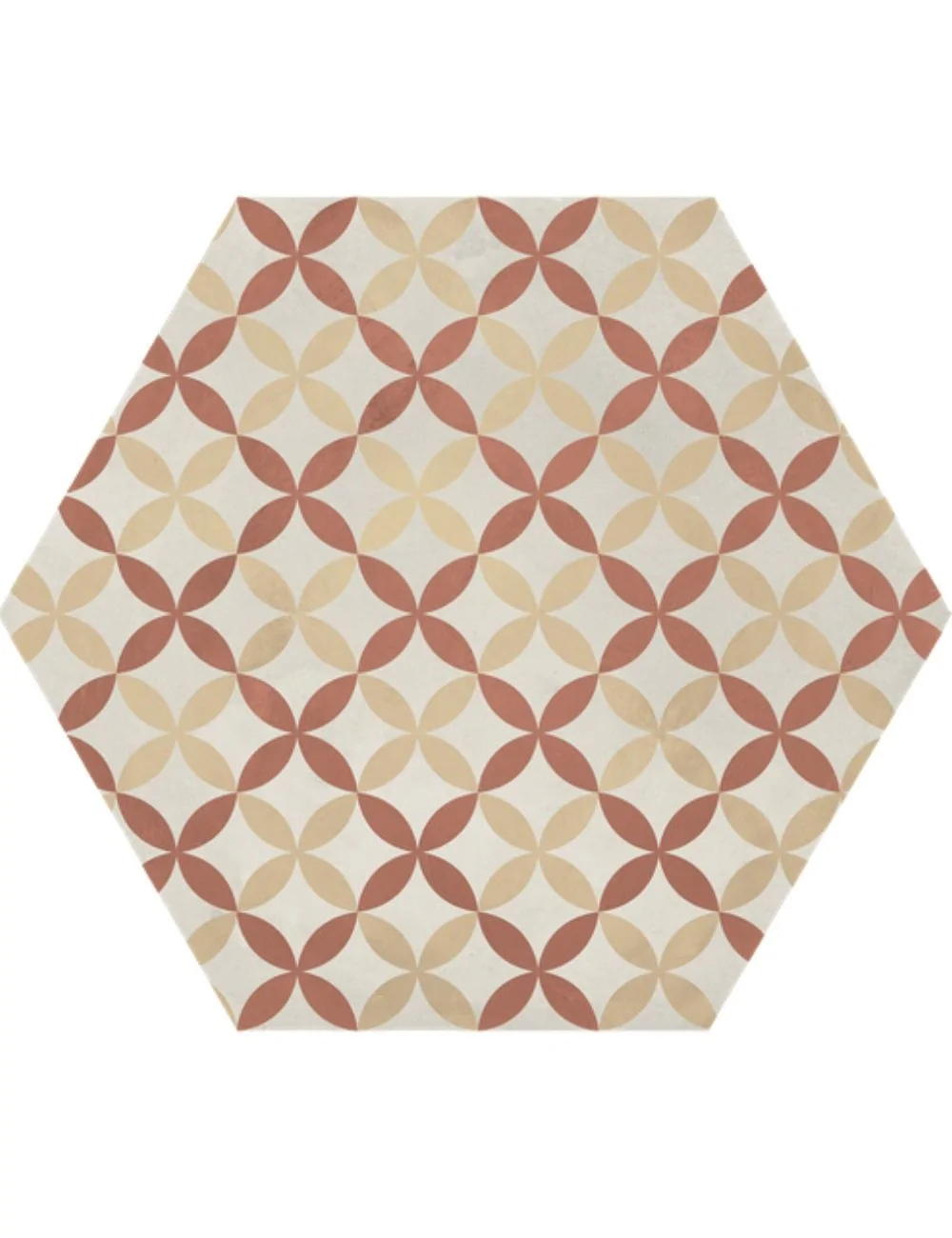 astro tramonto crema hexagonal tile terra.art range