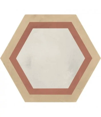cornice tramonto crema hexagonal tile terra.art range
