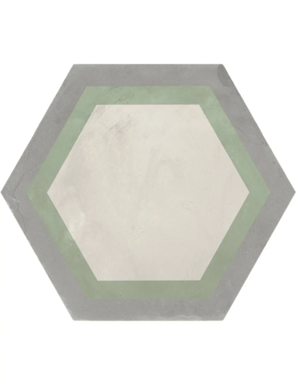 piastrella cementina esagonale cornice sabbia menta linea terra art di Marca Corona