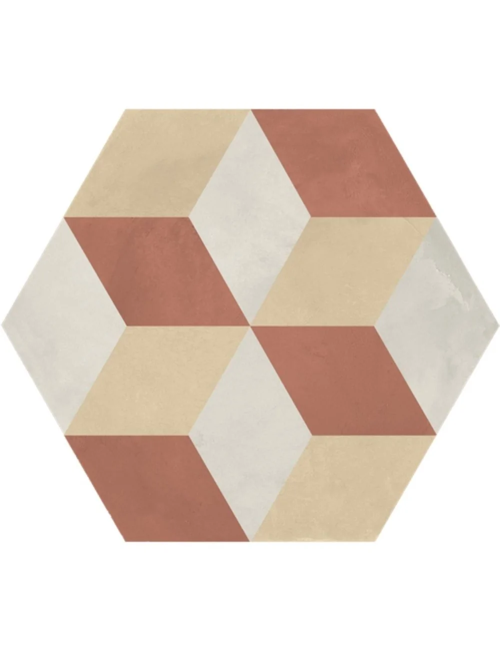 piastrella esagonale cubo tramonto crema linea terra art di Marca Corona piastrella esagonale cubo tramonto crema linea terra art di Marca Corona