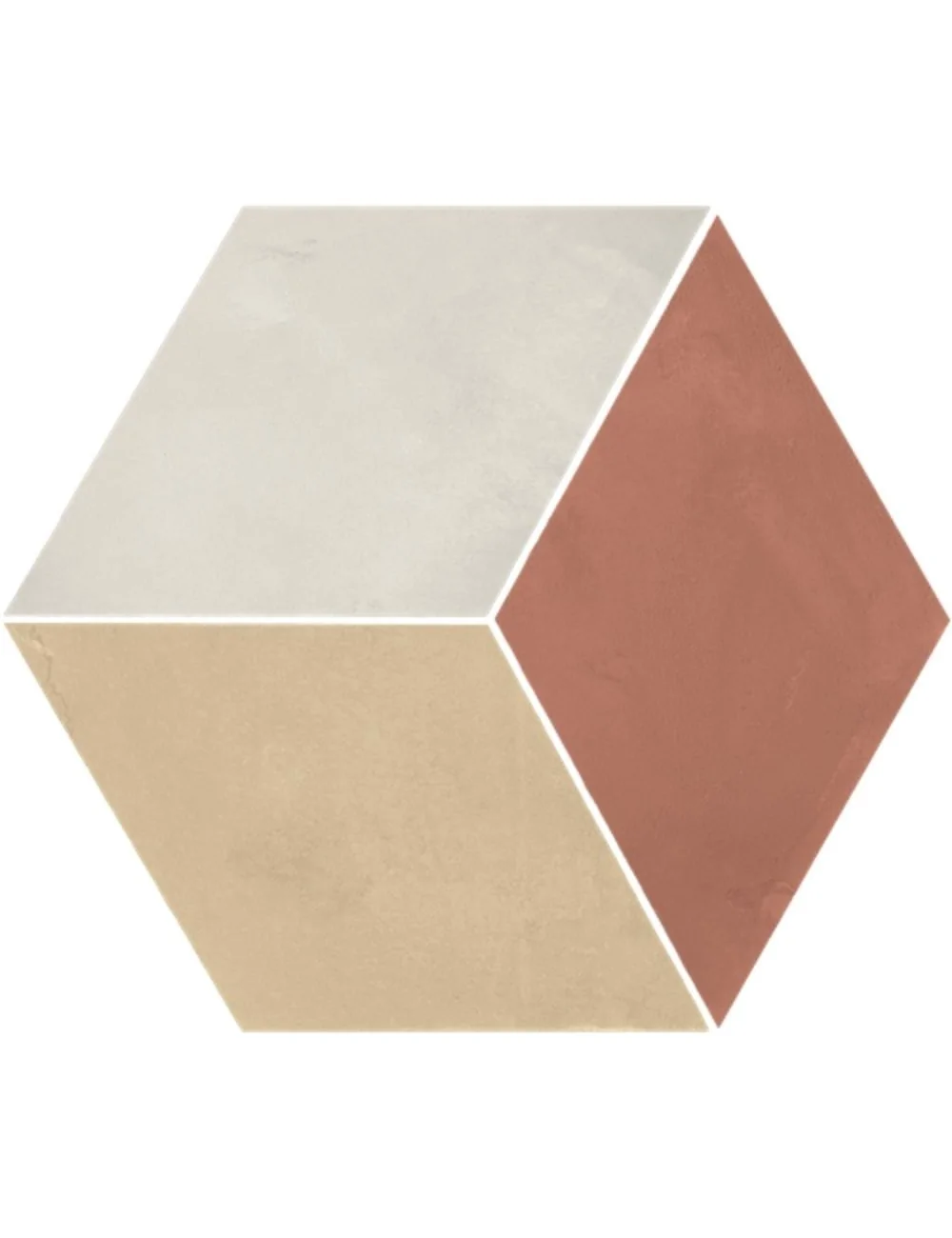 rombo tramonto crema hexagonal tile terra.art range