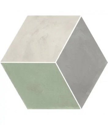 carreau hexagonal rombo sabbia menta gamme terra art